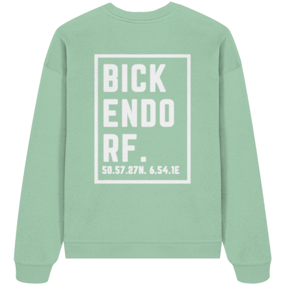 Bickendorf Koordinaten (großer Druck auf dem Rücken) - Organic Oversize Sweatshirt