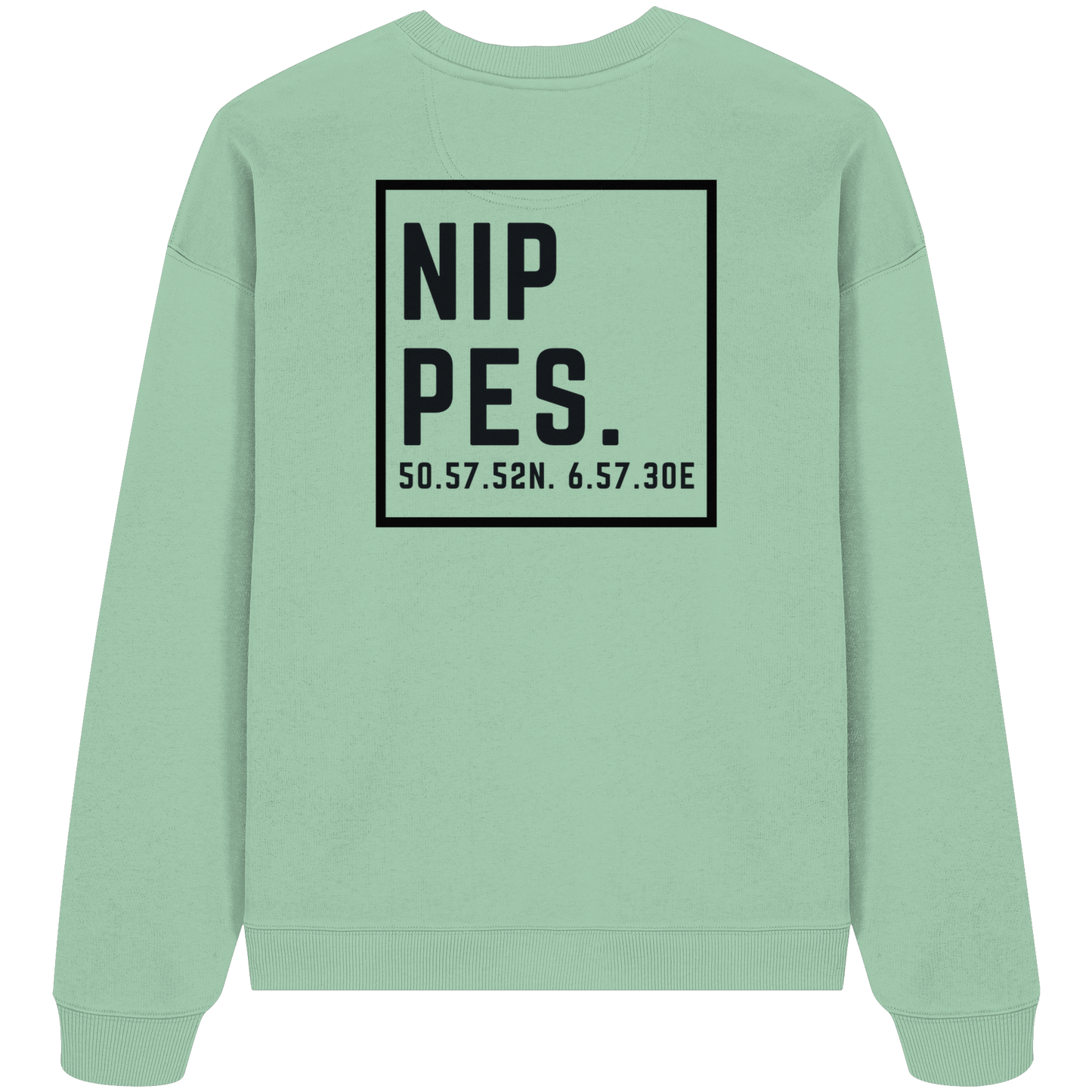 Nippes Koordinaten (großer Druck auf dem Rücken) - Organic Oversize Sweatshirt