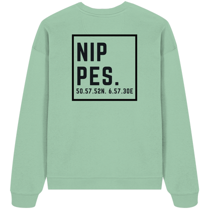 Nippes Koordinaten (großer Druck auf dem Rücken) - Organic Oversize Sweatshirt