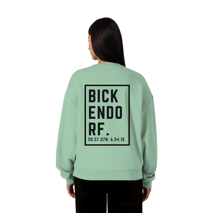 Bickendorf Koordinaten (großer Druck auf dem Rücken) - Organic Oversize Sweatshirt