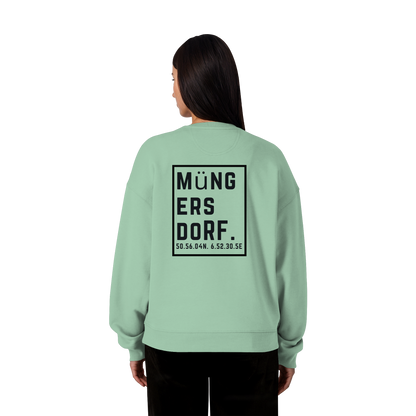 Müngersdorf Koordinaten (großer Druck auf dem Rücken) - Organic Oversize Sweatshirt