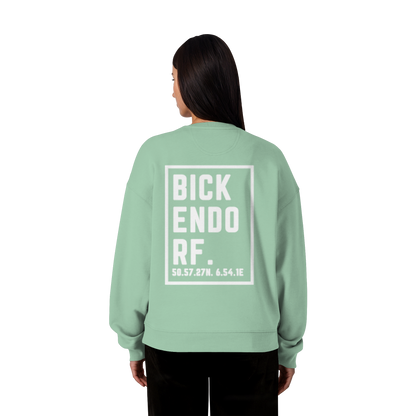 Bickendorf Koordinaten (großer Druck auf dem Rücken) - Organic Oversize Sweatshirt