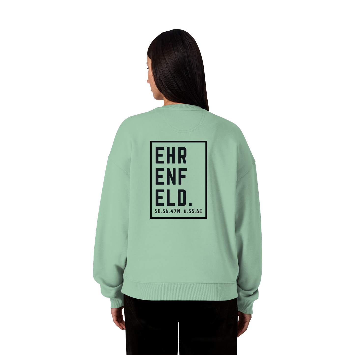 Ehrenfeld Koordinaten (großer Druck auf dem Rücken) - Organic Oversize Sweatshirt