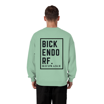 Bickendorf Koordinaten (großer Druck auf dem Rücken) - Organic Oversize Sweatshirt