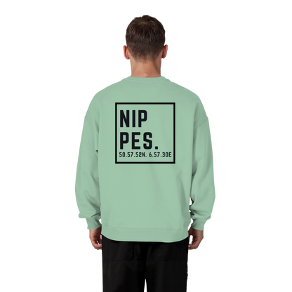 Nippes Koordinaten (großer Druck auf dem Rücken) - Organic Oversize Sweatshirt