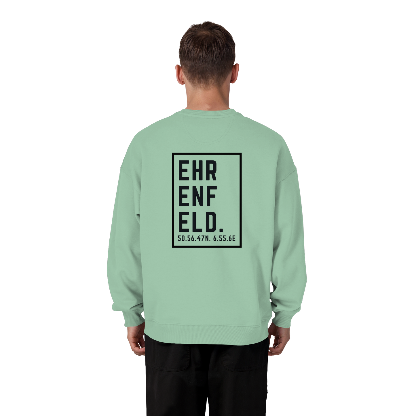 Ehrenfeld Koordinaten (großer Druck auf dem Rücken) - Organic Oversize Sweatshirt