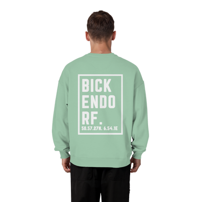 Bickendorf Koordinaten (großer Druck auf dem Rücken) - Organic Oversize Sweatshirt