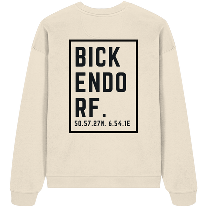 Bickendorf Koordinaten (großer Druck auf dem Rücken) - Organic Oversize Sweatshirt