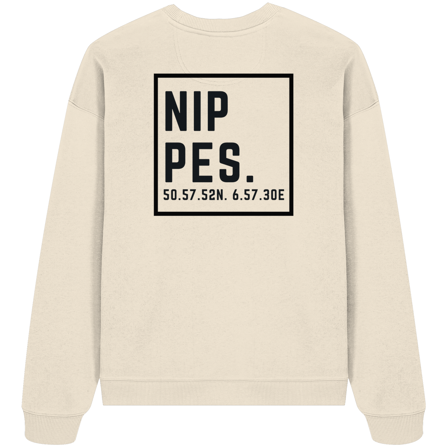 Nippes Koordinaten (großer Druck auf dem Rücken) - Organic Oversize Sweatshirt