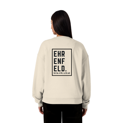 Ehrenfeld Koordinaten (großer Druck auf dem Rücken) - Organic Oversize Sweatshirt