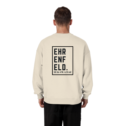 Ehrenfeld Koordinaten (großer Druck auf dem Rücken) - Organic Oversize Sweatshirt