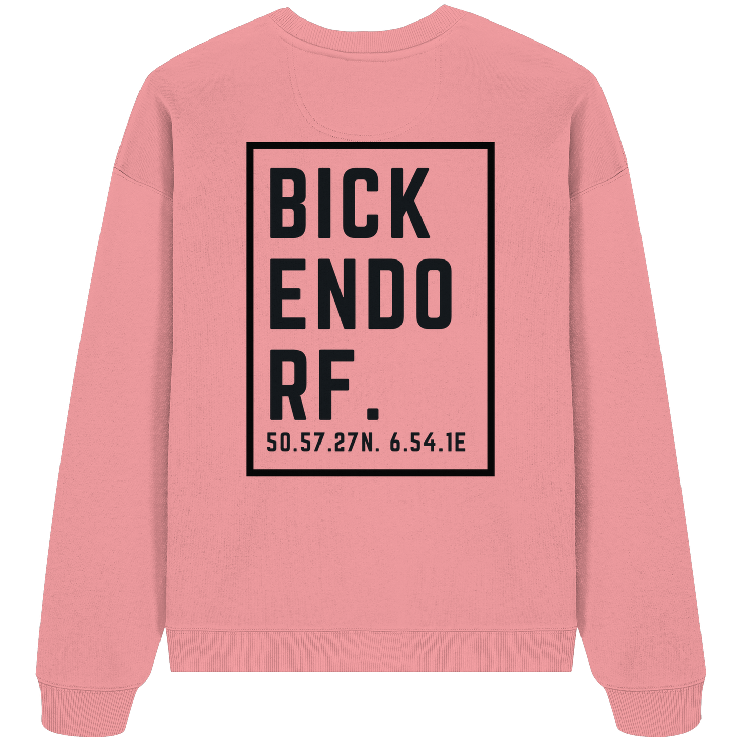 Bickendorf Koordinaten (großer Druck auf dem Rücken) - Organic Oversize Sweatshirt