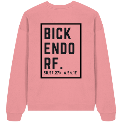Bickendorf Koordinaten (großer Druck auf dem Rücken) - Organic Oversize Sweatshirt