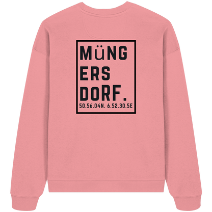 Müngersdorf Koordinaten (großer Druck auf dem Rücken) - Organic Oversize Sweatshirt