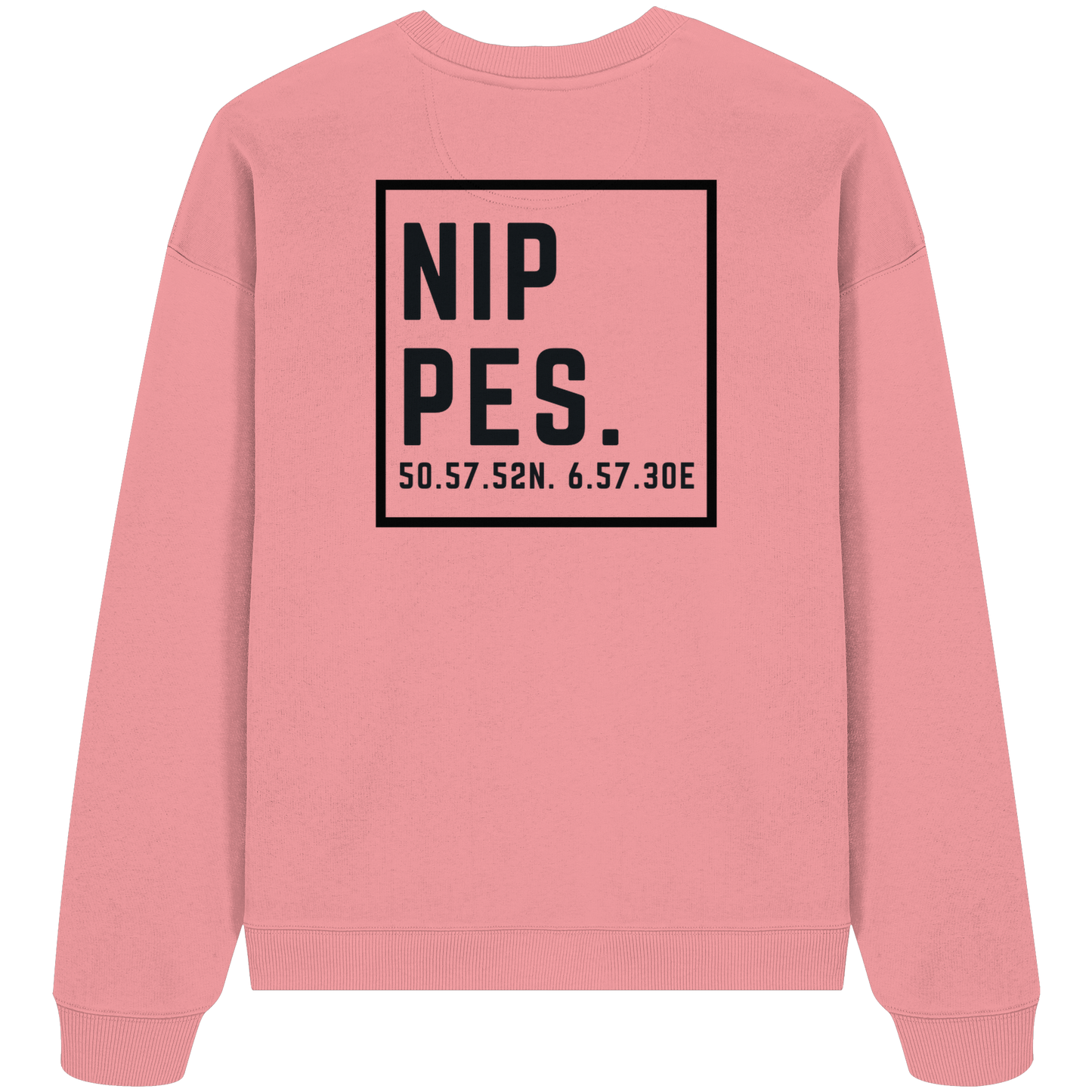 Nippes Koordinaten (großer Druck auf dem Rücken) - Organic Oversize Sweatshirt