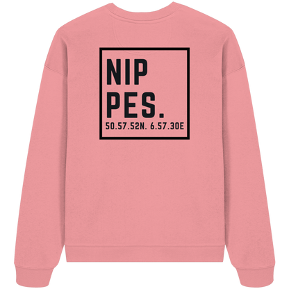 Nippes Koordinaten (großer Druck auf dem Rücken) - Organic Oversize Sweatshirt