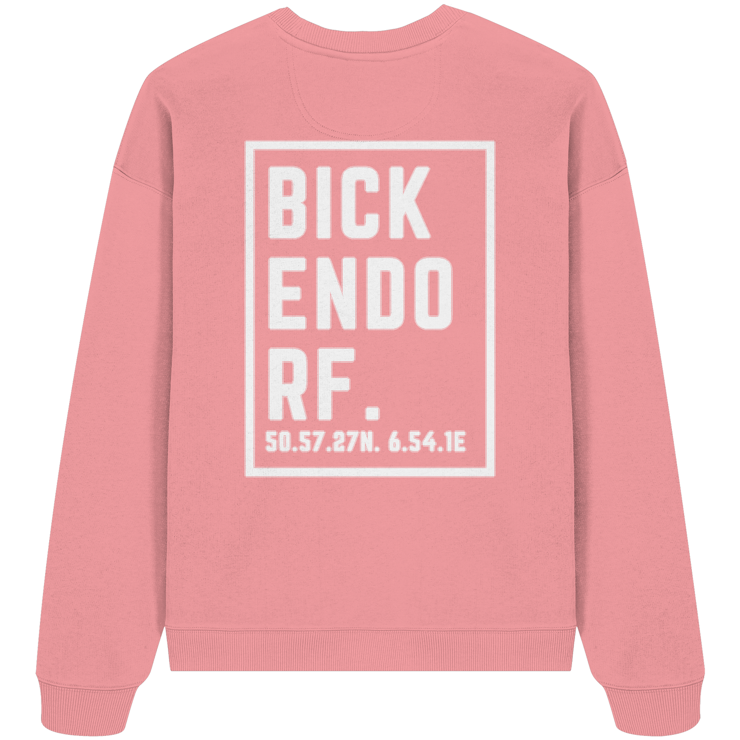 Bickendorf Koordinaten (großer Druck auf dem Rücken) - Organic Oversize Sweatshirt