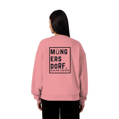 Müngersdorf Koordinaten (großer Druck auf dem Rücken) - Organic Oversize Sweatshirt