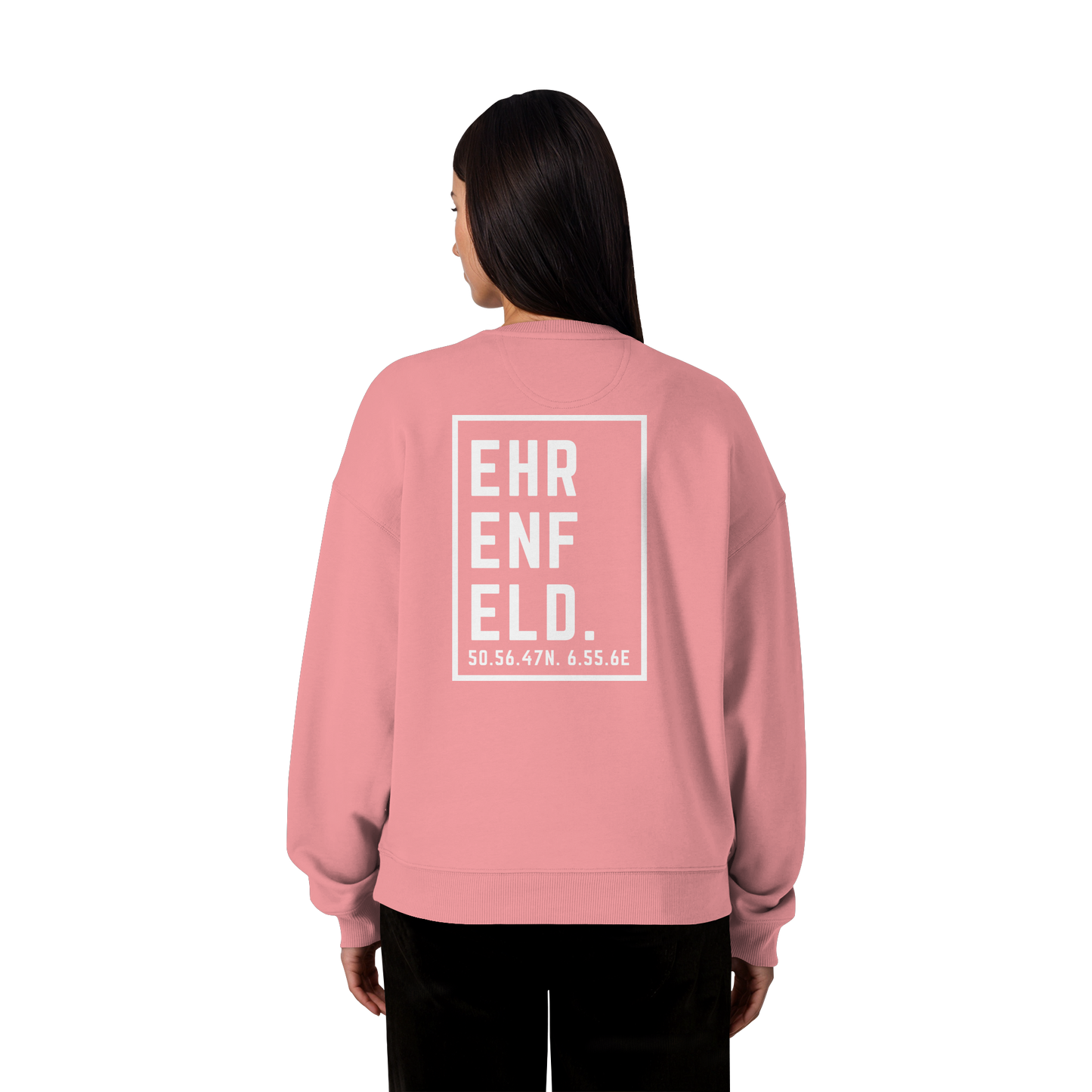 Ehrenfeld Koordinaten (großer Druck auf dem Rücken) - Organic Oversize Sweatshirt