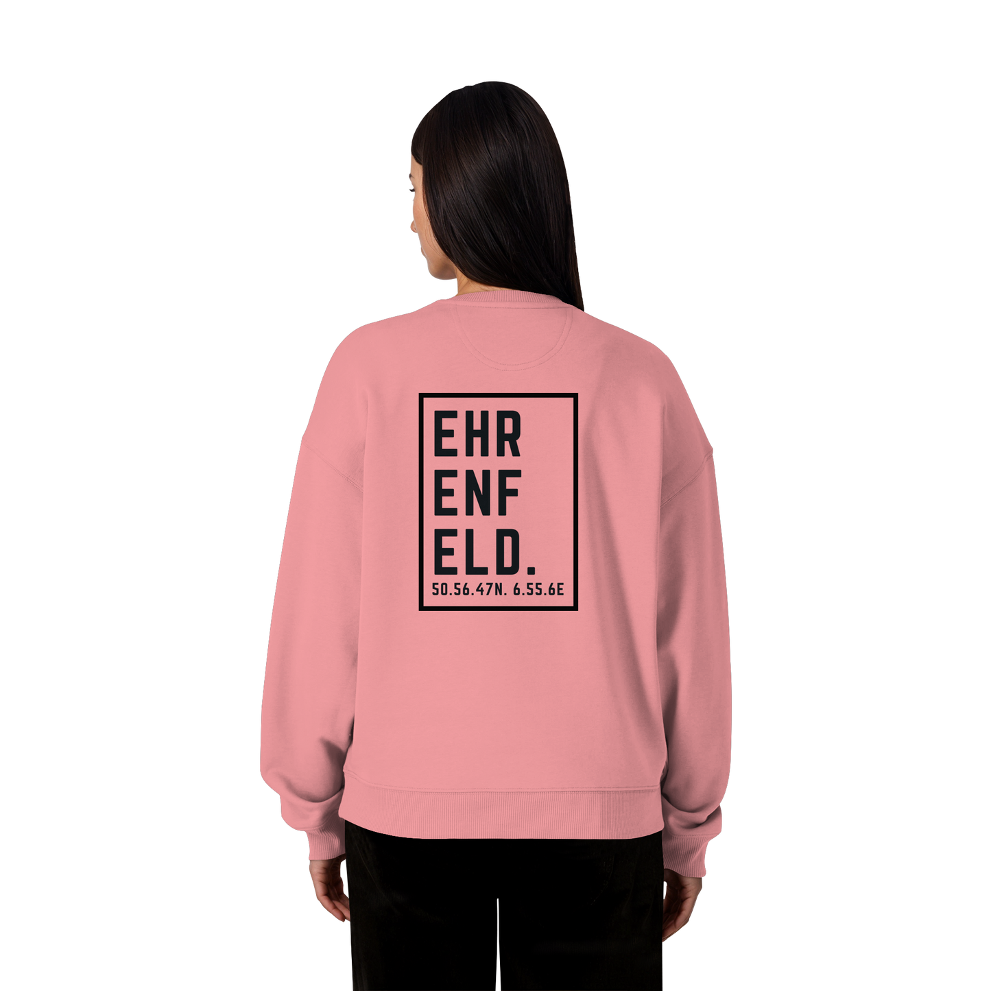 Ehrenfeld Koordinaten (großer Druck auf dem Rücken) - Organic Oversize Sweatshirt