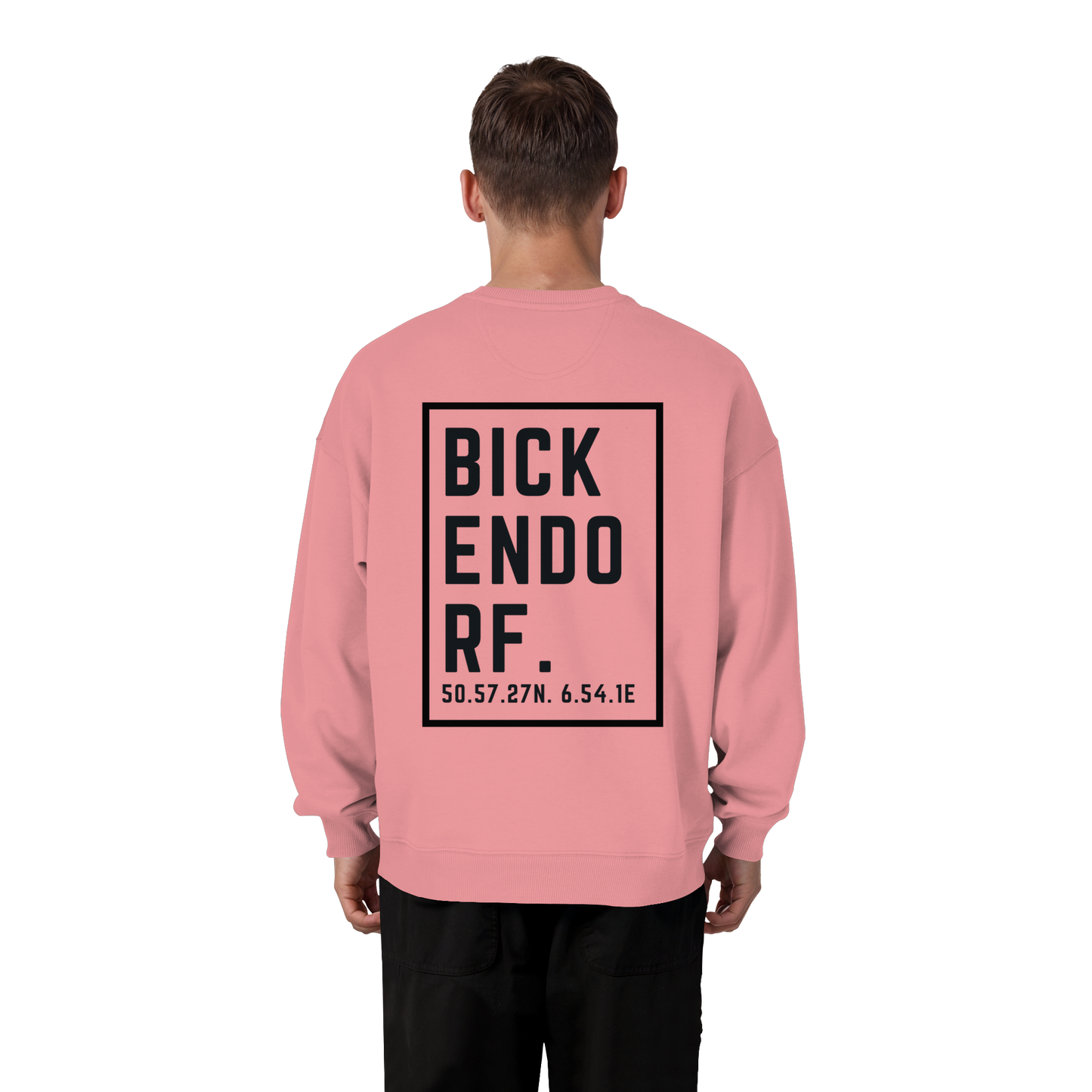 Bickendorf Koordinaten (großer Druck auf dem Rücken) - Organic Oversize Sweatshirt