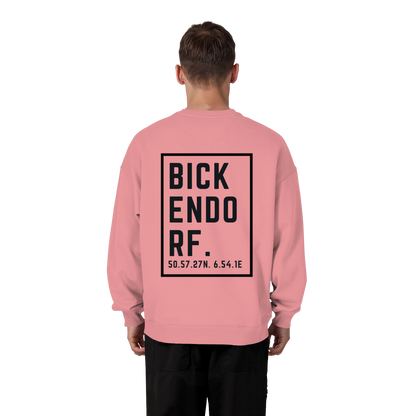 Bickendorf Koordinaten (großer Druck auf dem Rücken) - Organic Oversize Sweatshirt