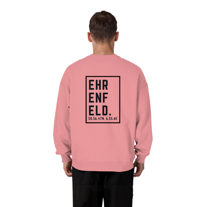 Ehrenfeld Koordinaten (großer Druck auf dem Rücken) - Organic Oversize Sweatshirt