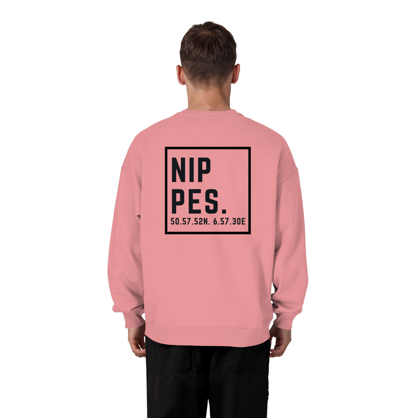 Nippes Koordinaten (großer Druck auf dem Rücken) - Organic Oversize Sweatshirt