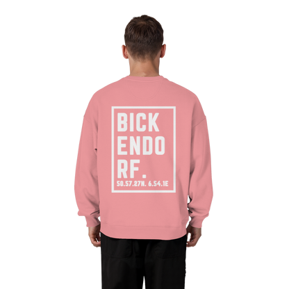 Bickendorf Koordinaten (großer Druck auf dem Rücken) - Organic Oversize Sweatshirt