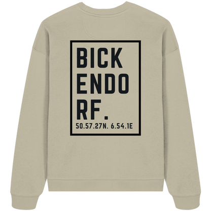 Bickendorf Koordinaten (großer Druck auf dem Rücken) - Organic Oversize Sweatshirt