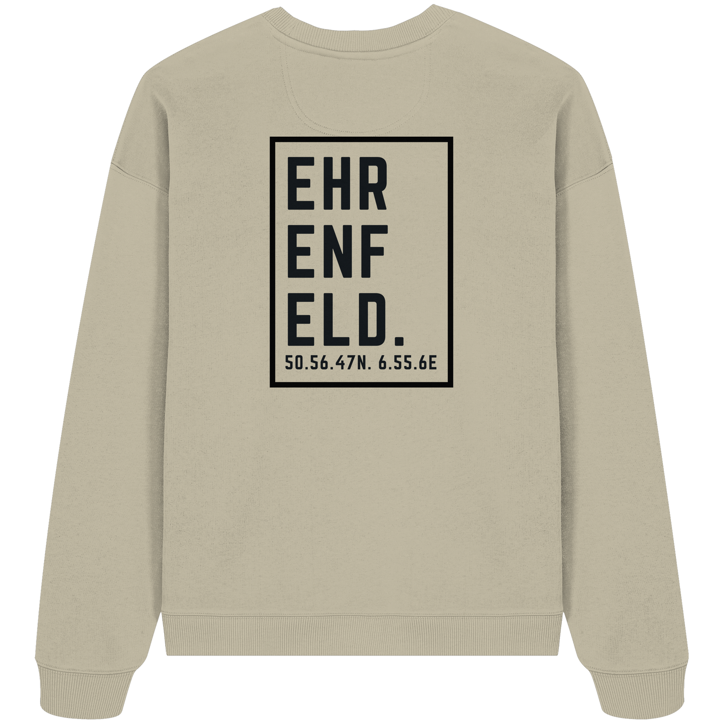 Ehrenfeld Koordinaten (großer Druck auf dem Rücken) - Organic Oversize Sweatshirt
