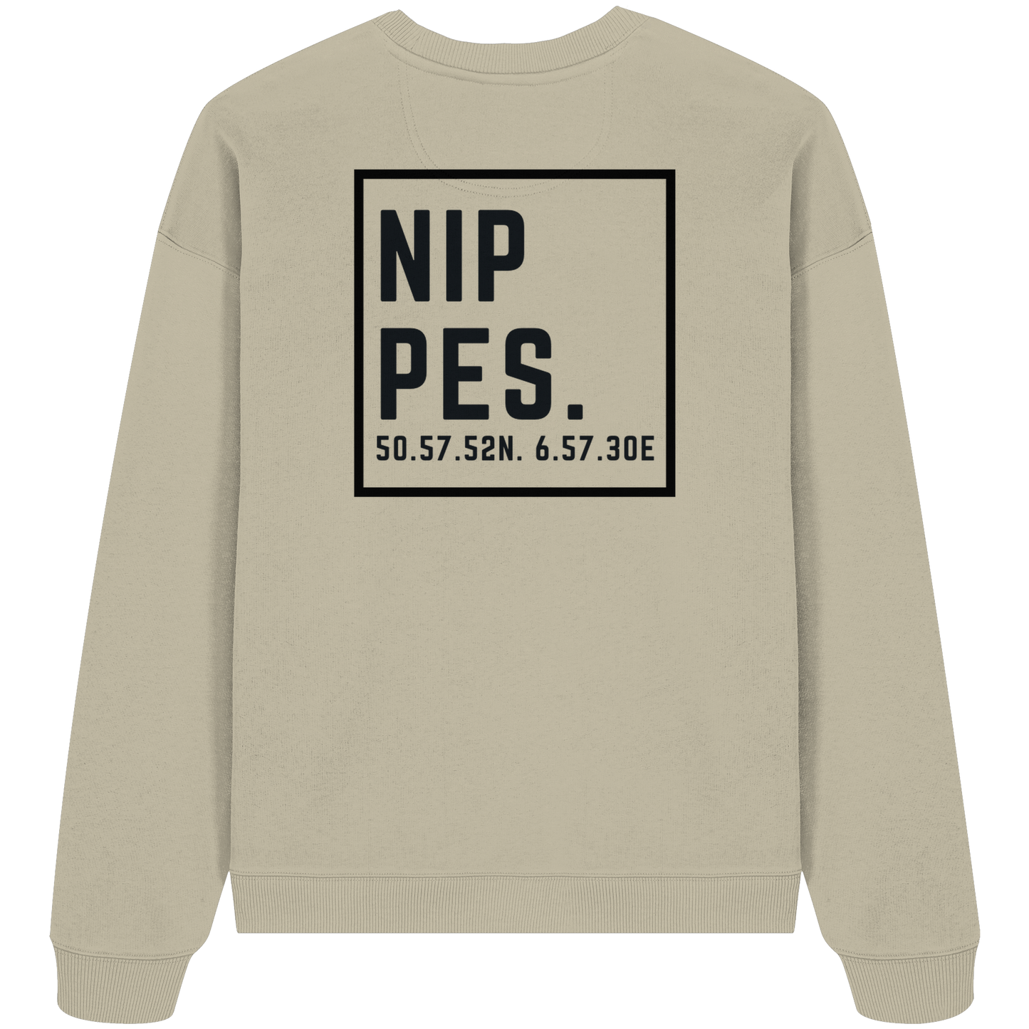 Nippes Koordinaten (großer Druck auf dem Rücken) - Organic Oversize Sweatshirt