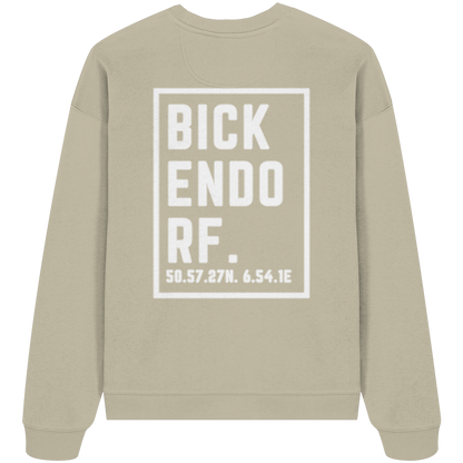 Bickendorf Koordinaten (großer Druck auf dem Rücken) - Organic Oversize Sweatshirt