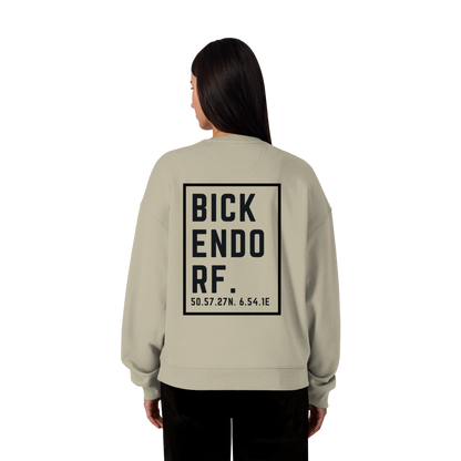 Bickendorf Koordinaten (großer Druck auf dem Rücken) - Organic Oversize Sweatshirt