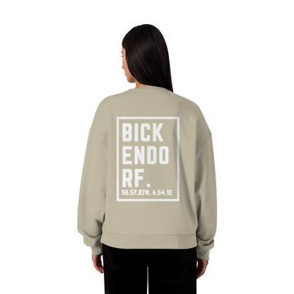 Bickendorf Koordinaten (großer Druck auf dem Rücken) - Organic Oversize Sweatshirt