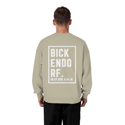 Bickendorf Koordinaten (großer Druck auf dem Rücken) - Organic Oversize Sweatshirt