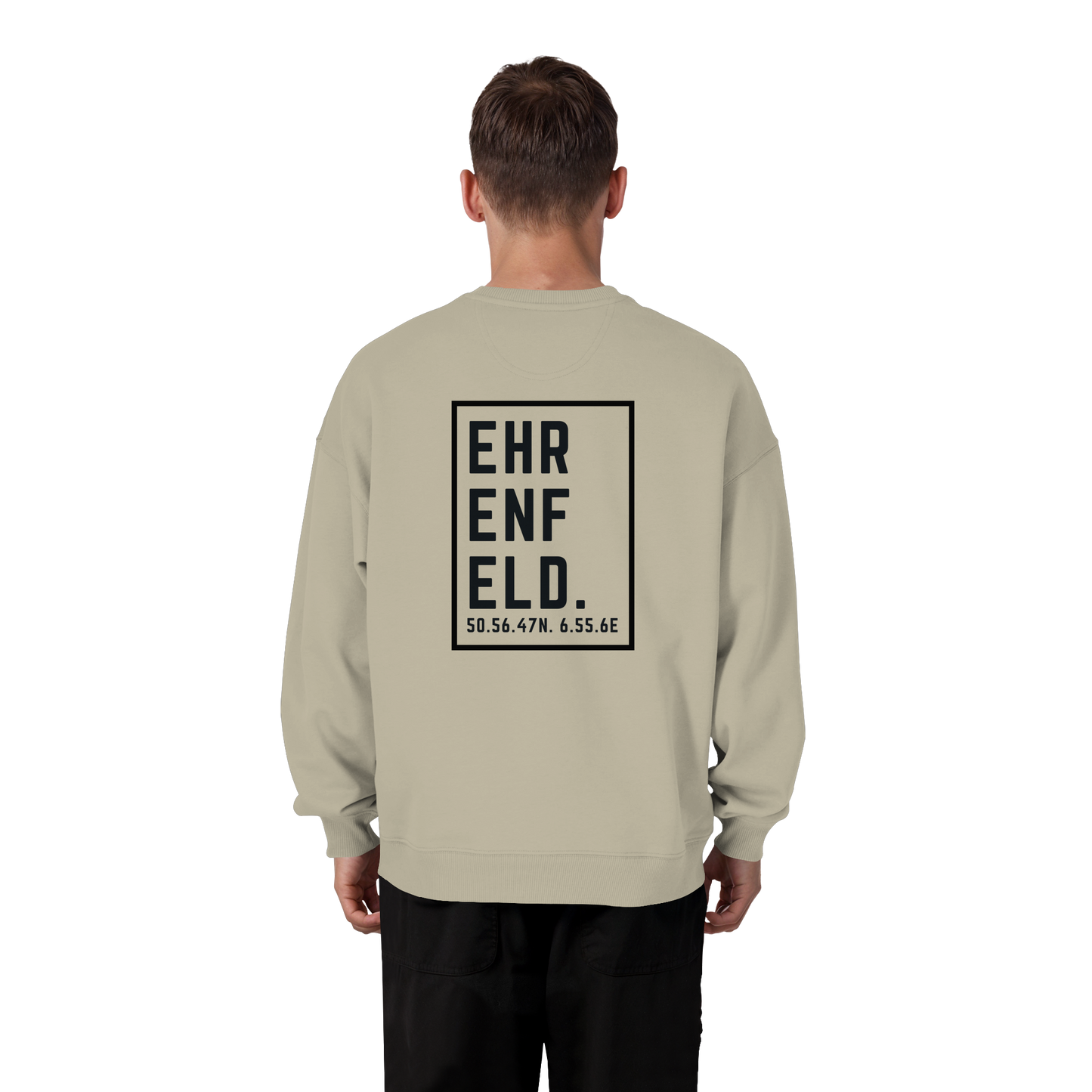 Ehrenfeld Koordinaten (großer Druck auf dem Rücken) - Organic Oversize Sweatshirt
