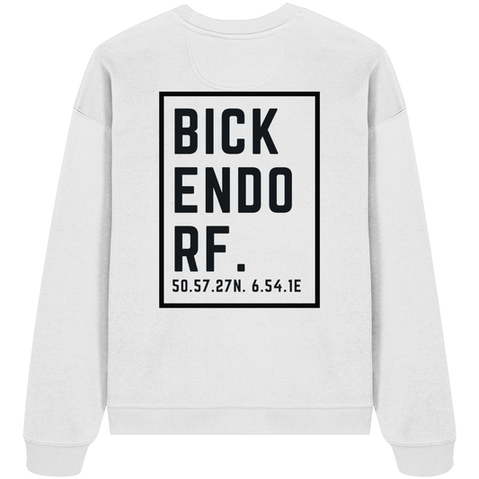 Bickendorf Koordinaten (großer Druck auf dem Rücken) - Organic Oversize Sweatshirt