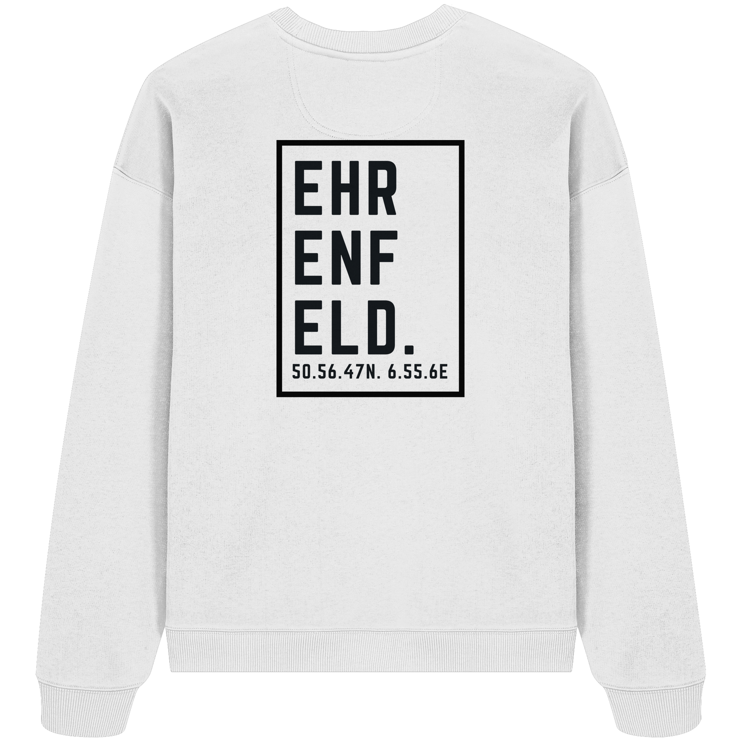 Ehrenfeld Koordinaten (großer Druck auf dem Rücken) - Organic Oversize Sweatshirt