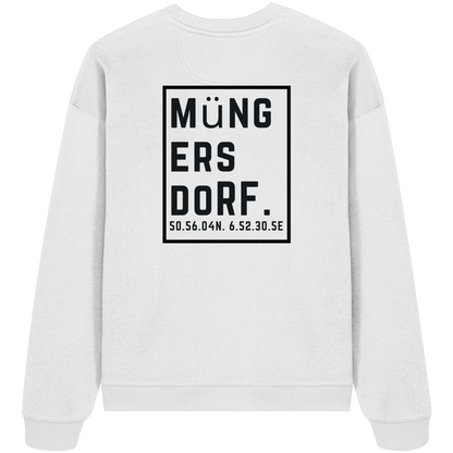 Müngersdorf Koordinaten (großer Druck auf dem Rücken) - Organic Oversize Sweatshirt