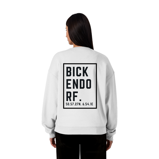 Bickendorf Koordinaten (großer Druck auf dem Rücken) - Organic Oversize Sweatshirt