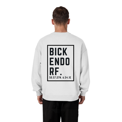Bickendorf Koordinaten (großer Druck auf dem Rücken) - Organic Oversize Sweatshirt