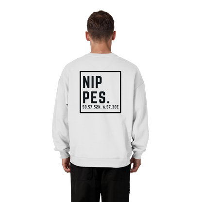 Nippes Koordinaten (großer Druck auf dem Rücken) - Organic Oversize Sweatshirt