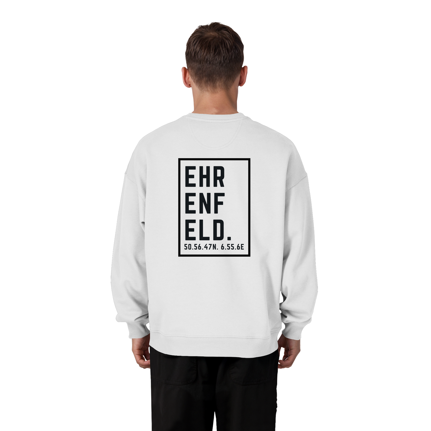 Ehrenfeld Koordinaten (großer Druck auf dem Rücken) - Organic Oversize Sweatshirt