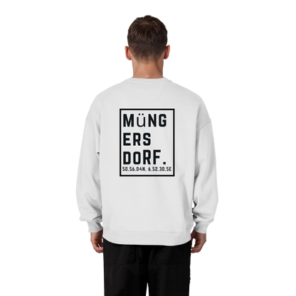 Müngersdorf Koordinaten (großer Druck auf dem Rücken) - Organic Oversize Sweatshirt