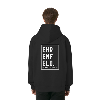 Ehrenfeld Koordinaten (großer Druck auf dem Rücken) - Organic Raglan Hoodie