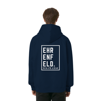 Ehrenfeld Koordinaten (großer Druck auf dem Rücken) - Organic Raglan Hoodie