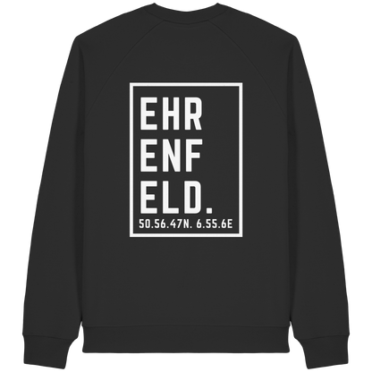 Ehrenfeld Koordinaten (großer Druck auf dem Rücken) - Organic Raglan Sweatshirt