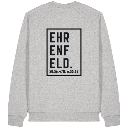 Ehrenfeld Koordinaten (großer Druck auf dem Rücken) - Organic Raglan Sweatshirt