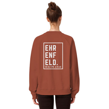 Ehrenfeld Koordinaten (großer Druck auf dem Rücken) - Organic Raglan Sweatshirt